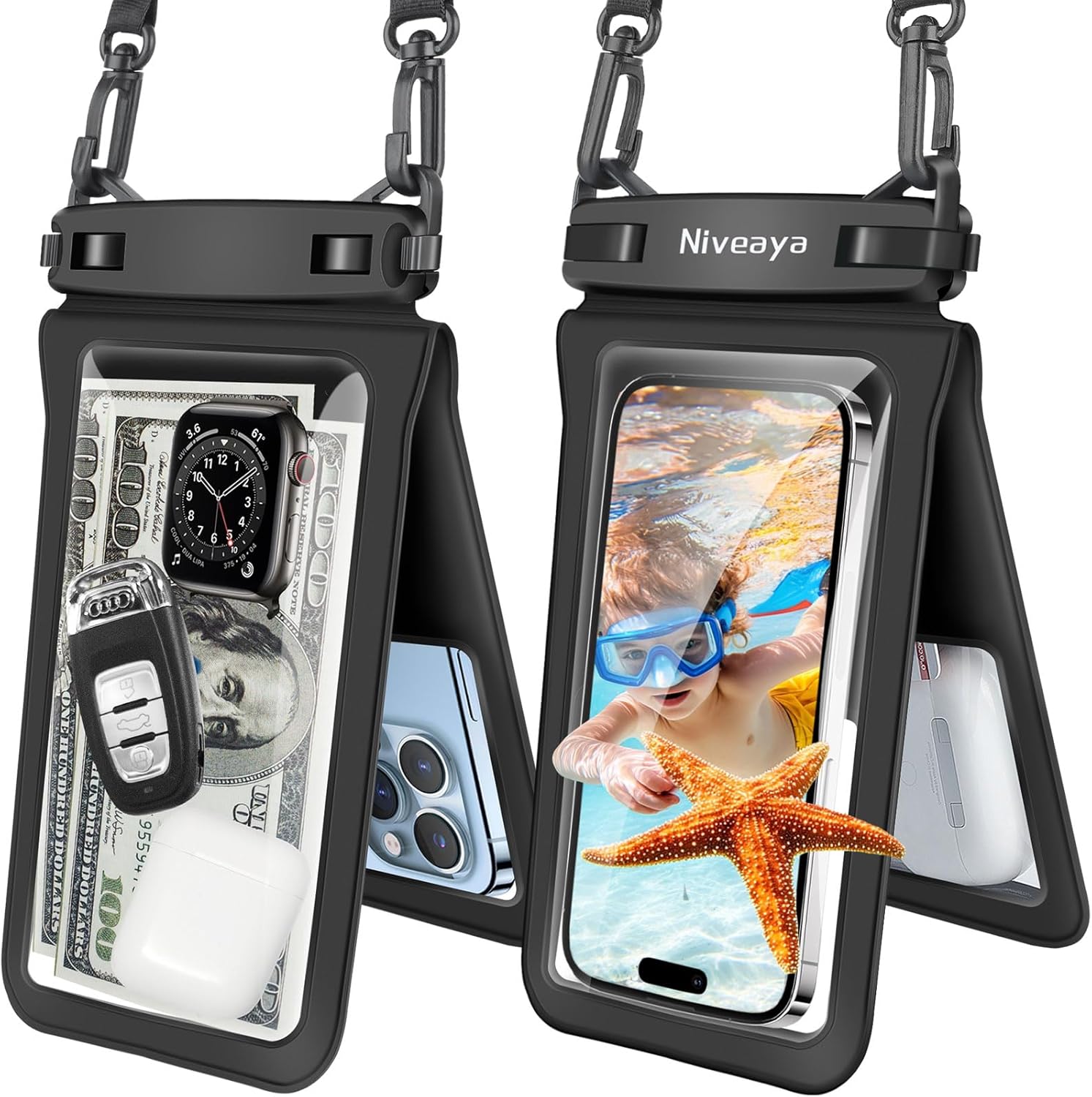 Niveaya Double Space Waterproof Phone Pouch